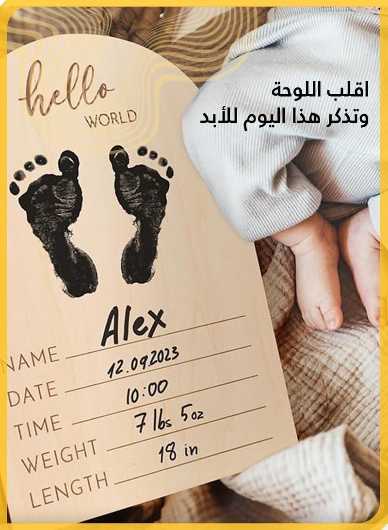 إطارات تذكارية للأطفال، إطار صور الموجات فوق الصوتية خشبي لطيف، تصميم ذو وجهين، ديكور لإعلان الحمل أو ولادة الطفل، إطار صور الموجات فوق الصوتية لغرفة الأطفال، هدية حمل للأمهات لأول مرة - Image 4